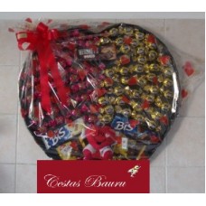Coração Dia dos Namorados com chocolate GG